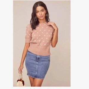 ASTR the label Melba Sweater	Dark Blush White